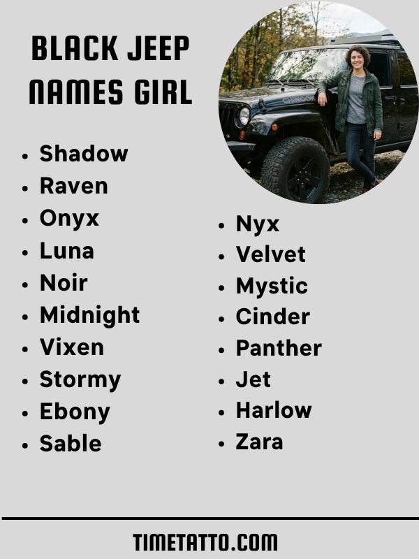 Black Jeep Names Girl