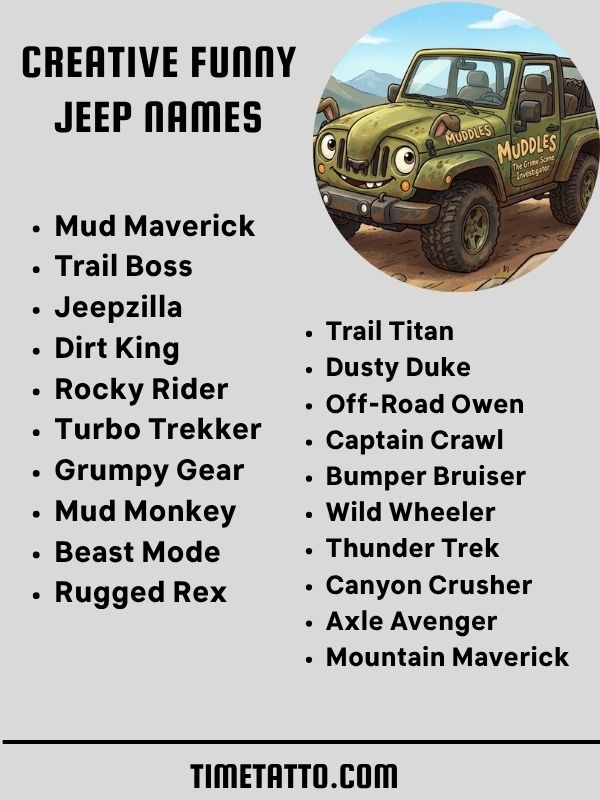 Creative Funny Jeep Names