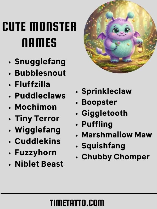 Cute Monster Names