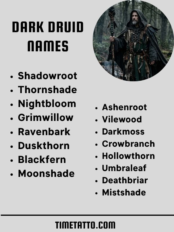 Dark Druid Names