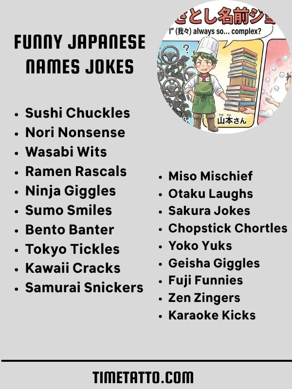 Funny Japanese Names Jokes
