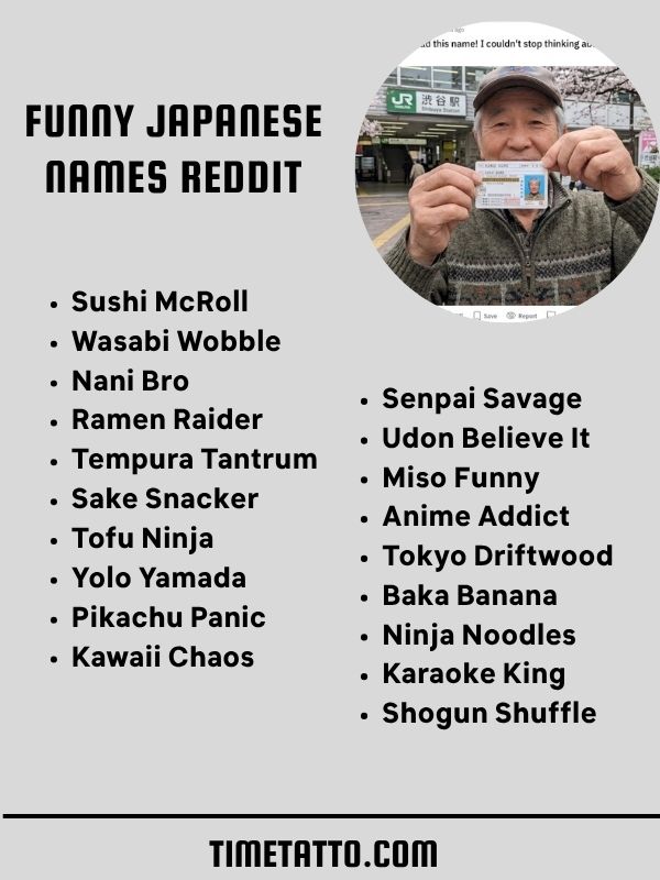 Funny Japanese Names Reddit