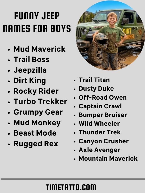 Funny Jeep Names For Boys
