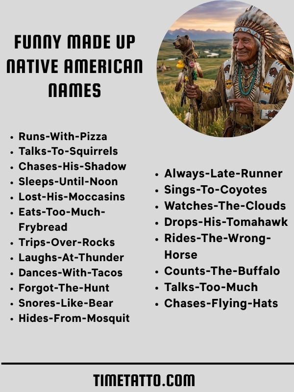 Funny Made Up Native American Names