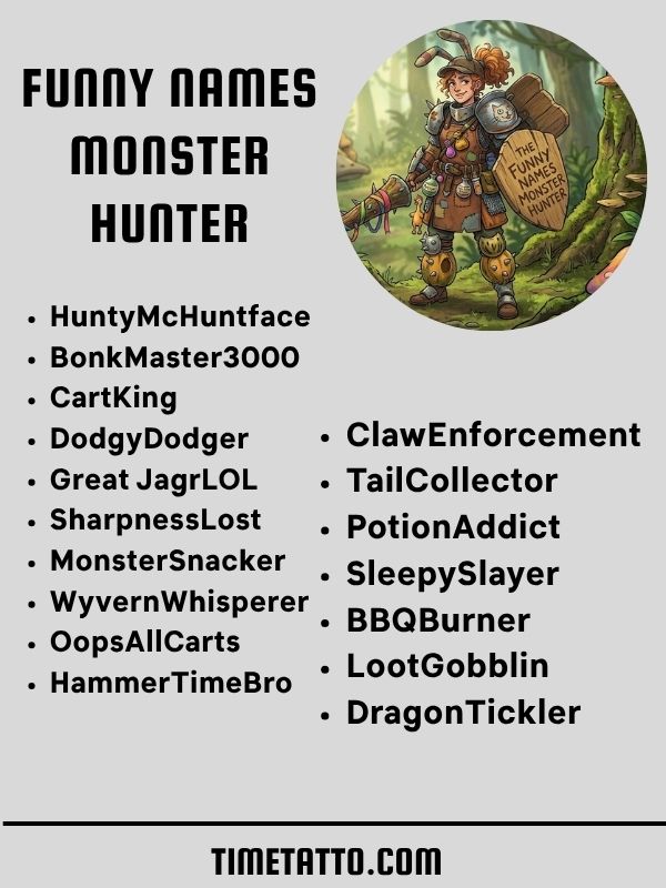 Funny Names Monster Hunter