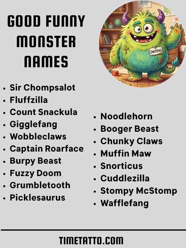 Good Funny Monster Names