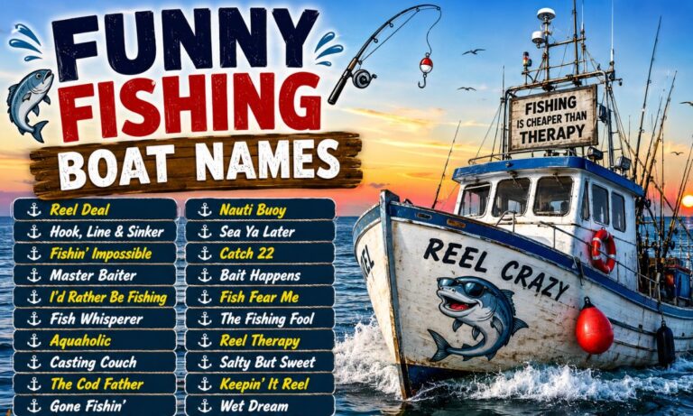 1030+ Funny Fishing Boat Names: Cool, Catchy & Gangster Ideas for 2026
