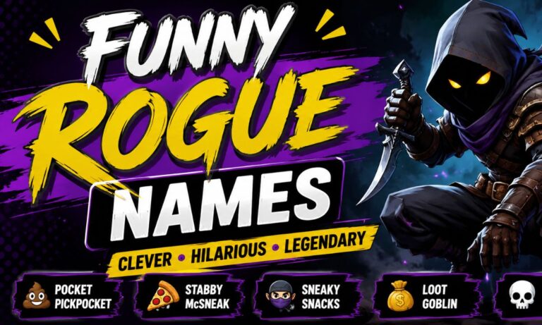 1340+ Funny Rogue Names: Cool, Clever & Hilarious Ideas (2026)