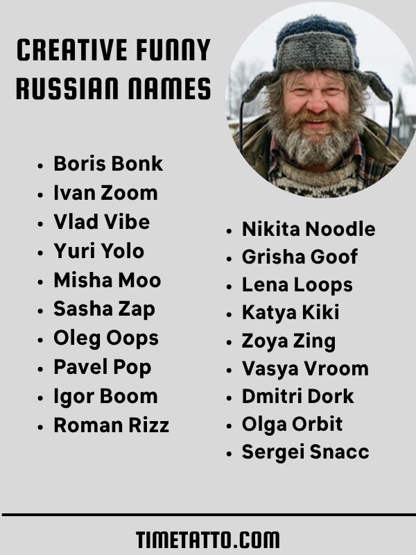 Creative Funny Russian Names