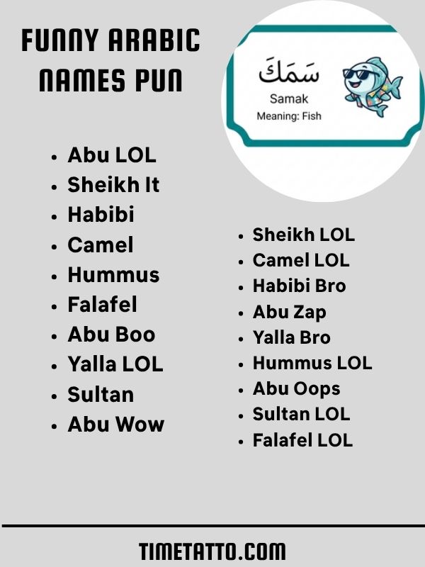 Funny Arabic Names Pun