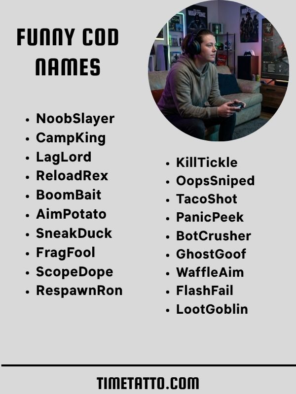 Funny COD Names