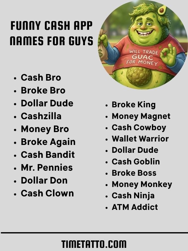 Funny Cash App Names For Guys