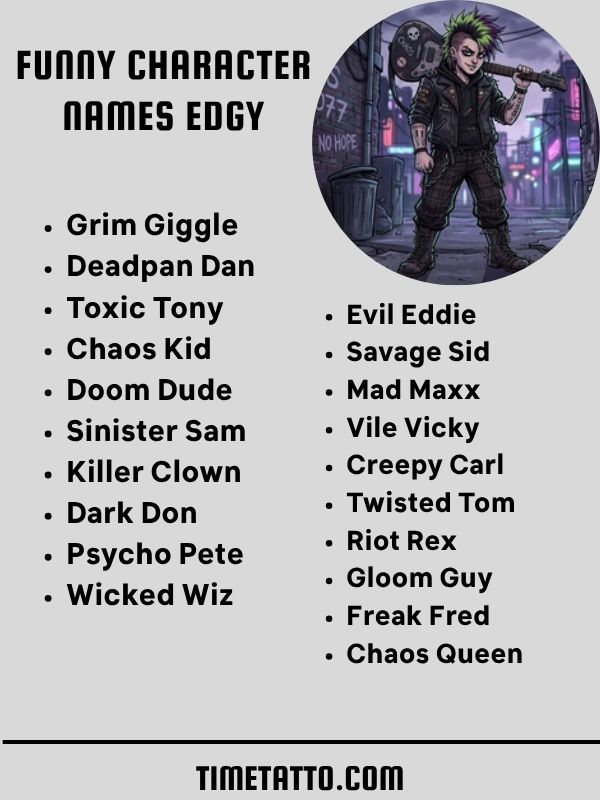 Funny Character Names Edgy