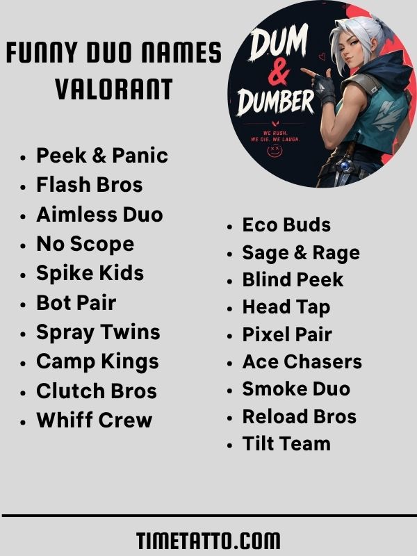 Funny Duo Names Valorant