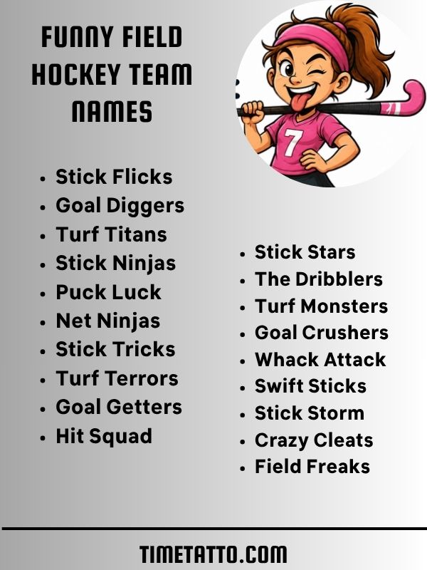 Funny Field Hockey Team Names