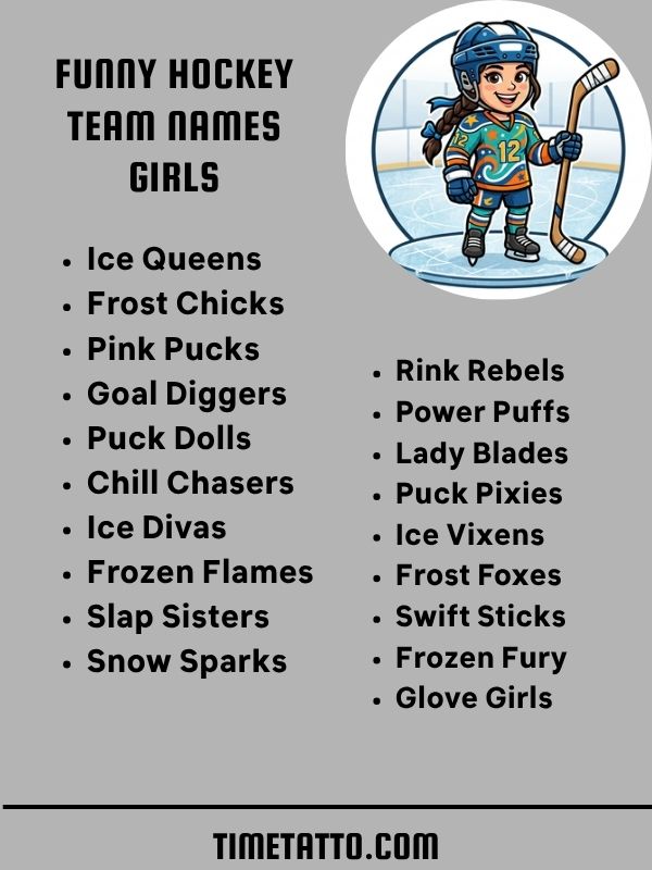 Funny Hockey Team Names Girls
