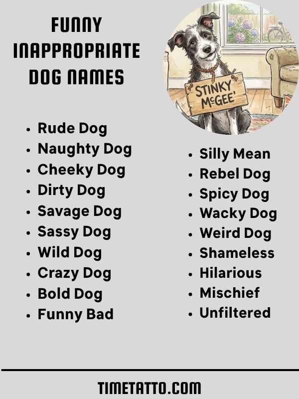 Funny Inappropriate Dog Names