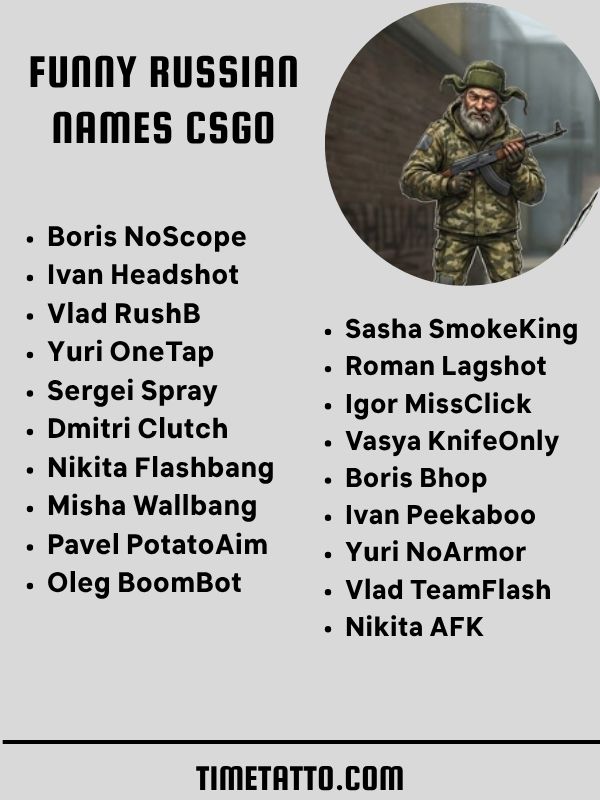 Funny Russian Names Csgo