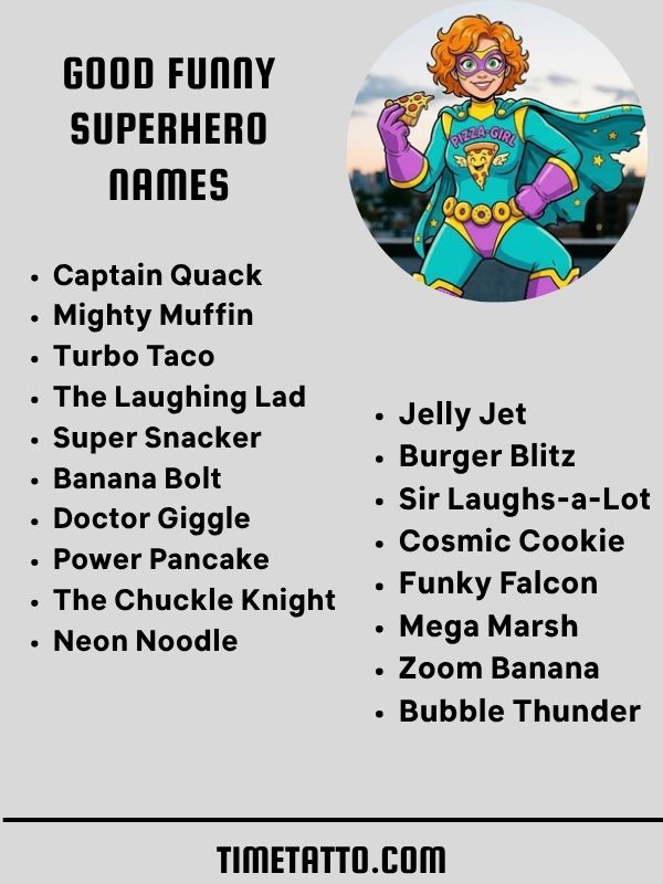 Good Funny Superhero Names
