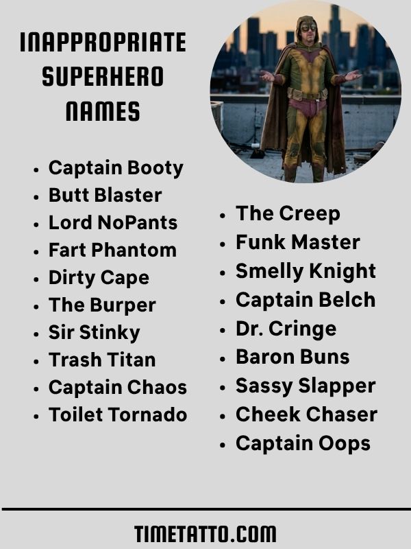 Inappropriate Superhero Names