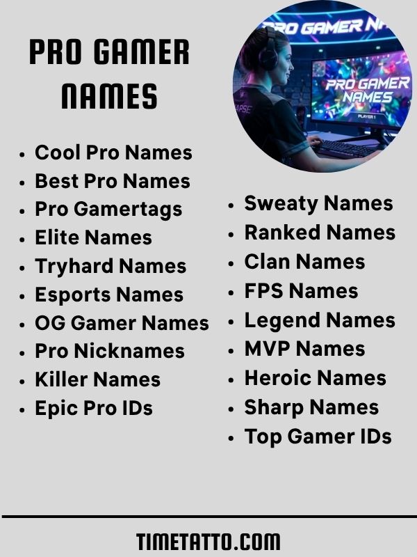 Pro Gamer Names