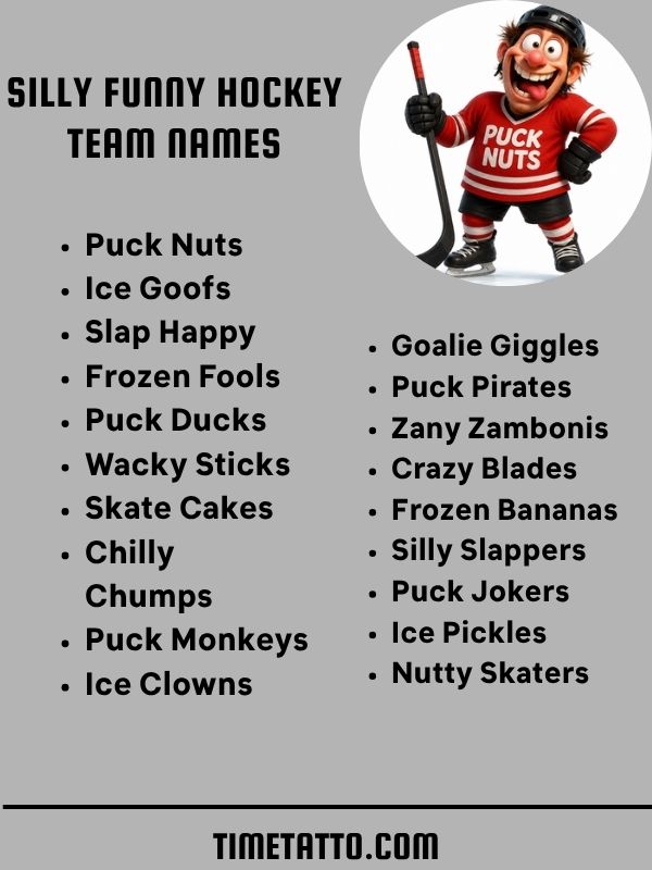 Silly Funny Hockey Team Names