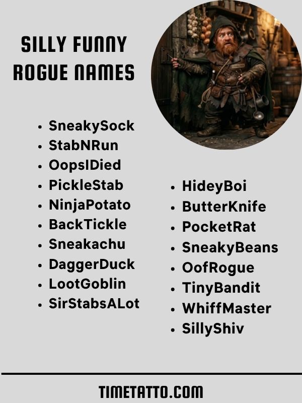 Silly Funny Rogue Names