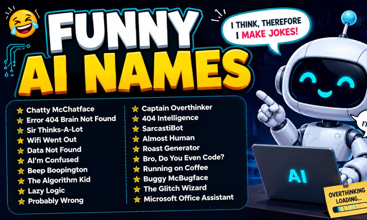 200+ Funny AI Names: I Asked AI — The Results Are Hilarious