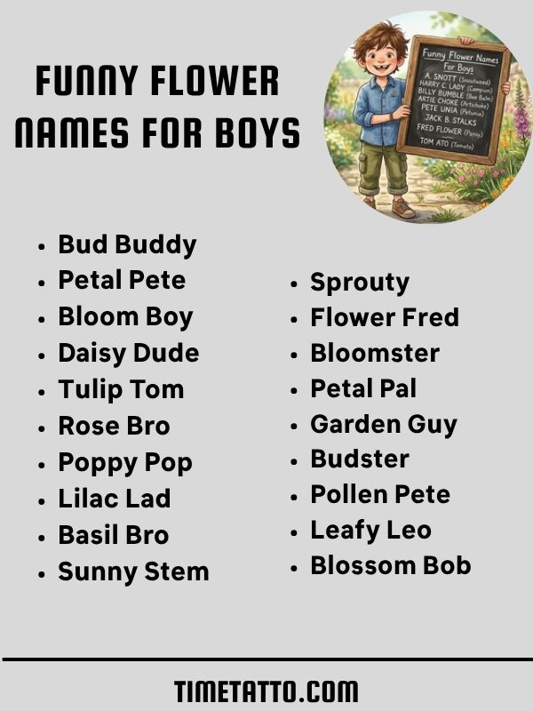 Funny Flower Names For Boys