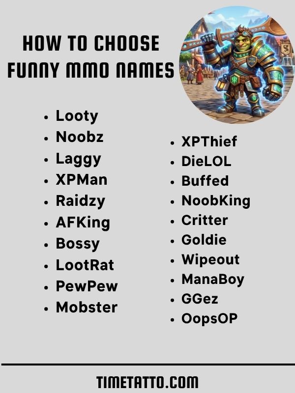 How To Choose Funny MMO Names